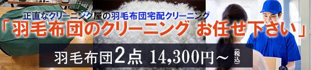 正直な羽毛布団クリーニング
